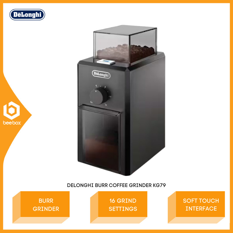 DeLonghi Burr Coffee Grinder Multiple Grind Settings Espresso Drip Filter Pot French Press Coffee KG79 Mesin Kopi