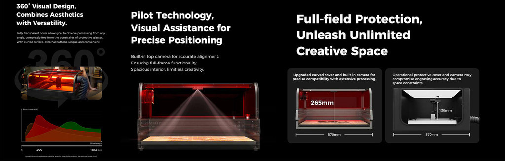 Creality falcon 2 pro laser engraver 40w 22w, small printer large engrave area, laser wood cutter, integrated air assist