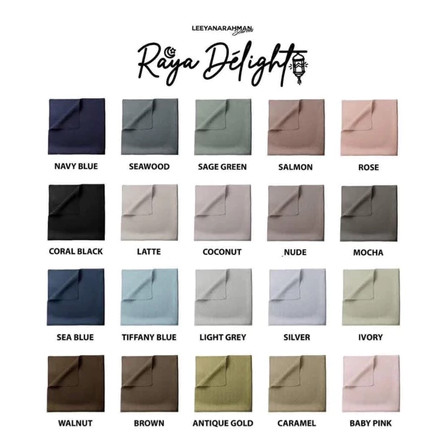 LEEYANARAHMAN Raya Delight Edition - Plain Mono Raya & Craving (Milky Chiffon) & Timeless Series Bidang 45