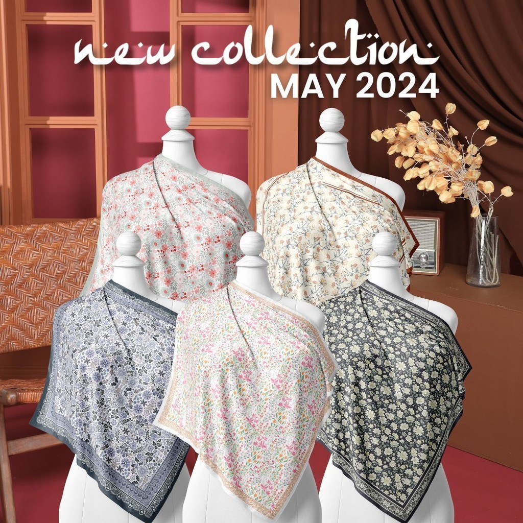 ZOE ARISSA TUDUNG BAWAL PRINTED CORAK SHAWL RAYA 2024 COTTON VOILE BIDANG 45 Printed Square Hijab Senang Bentuk Murah