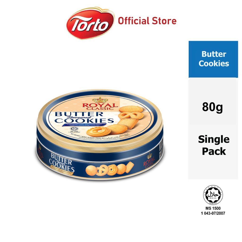 Royal Classic Butter Cookies (80g / Tin) - Perfect Wedding Door Gift / Biskut Mentega / 黄油曲奇饼