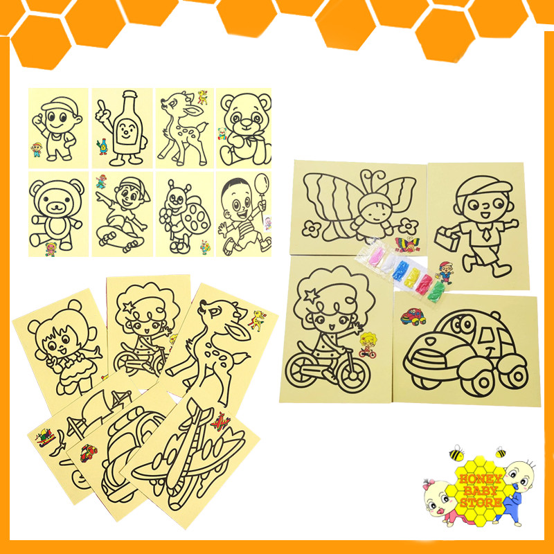 Kids DIY Creative Handmade Art Sand Painting Kids Educational Hobbies Art Toys Children Crafts Sand Painting Gift Toys