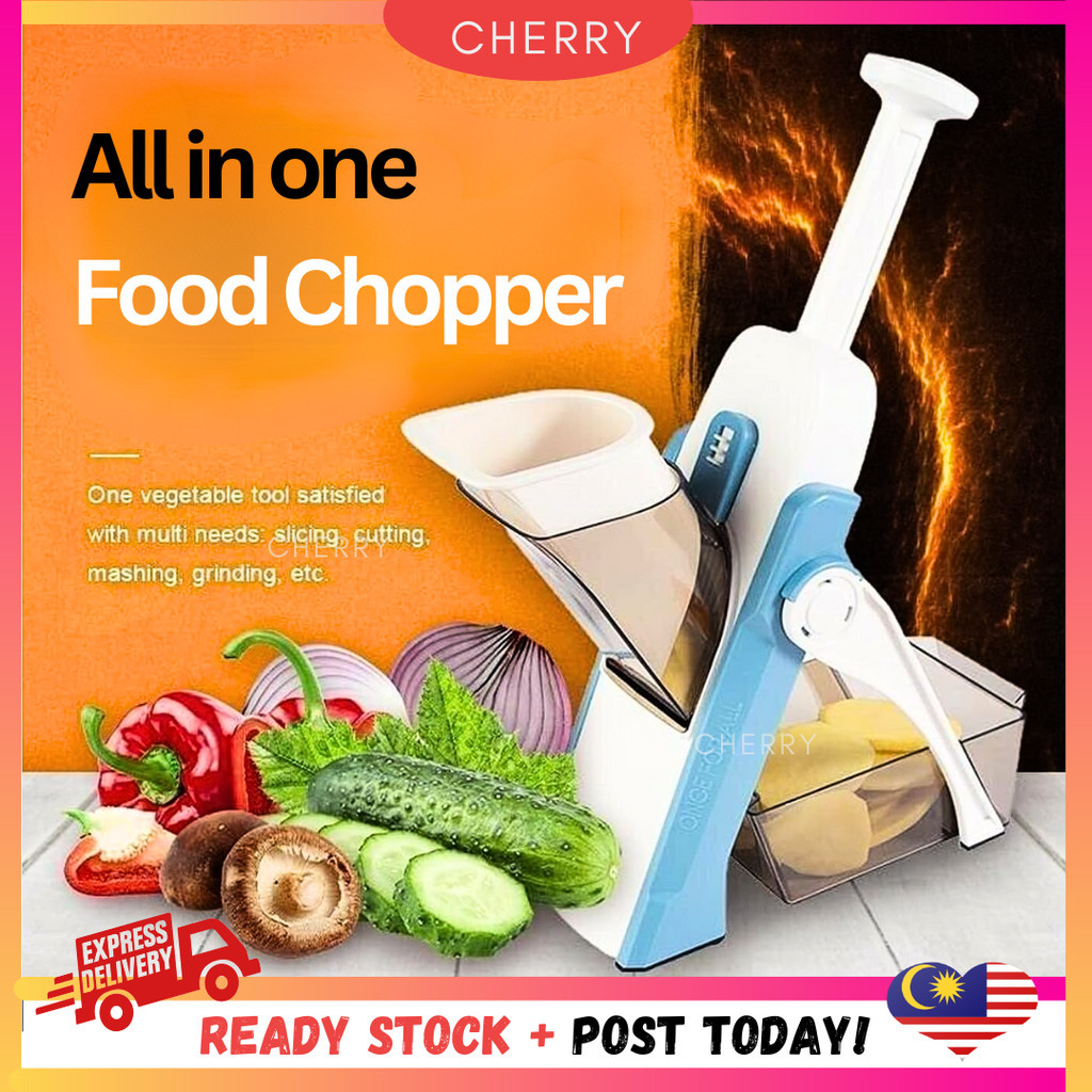 CHERRY Multifunction Mandoline Slicer Vegetable Food Chopper Grinder Onion Slicer Graters and Cutter Parut Sayur
