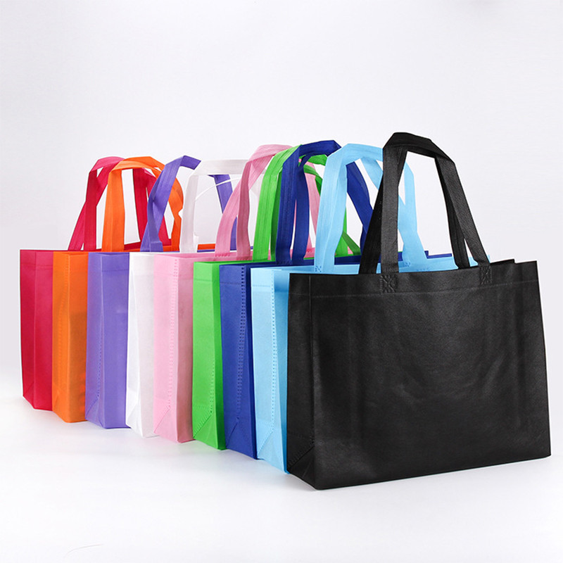 A3 Plain Non-Woven Horizontal Recycle Bag Reusable Foldable Eco-Friendly Multi Use Grocery Shopping Party Tote Bags