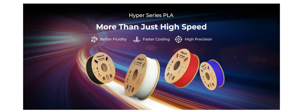 Creality hyper series pla 3d printing filament 1kg 1.75mm for 3d printer compatible with k1 pro fast print 600mm/s