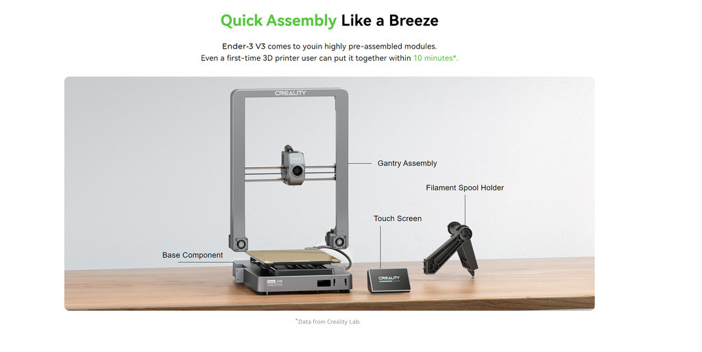 Creality ender 3 v3 core xz, high speed fdm printer 600mm/s, one tap callibration, dual cooling, core xz synchronization