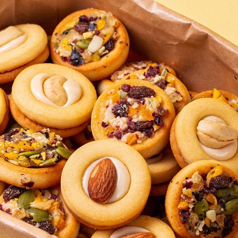 坚果小饼干 500g Mixed Nuts Mini Cookies 独立包 零食品糕点 Kuki Mini Kacang Campuran