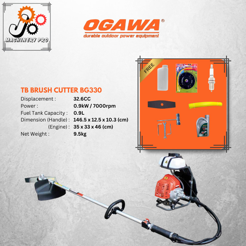 OGAWA Brush Cutter BG430/BG330 Mesin Potong Rumput Sandang(33CC/43CC) OGAWA Heavy Duty Grass Cutter