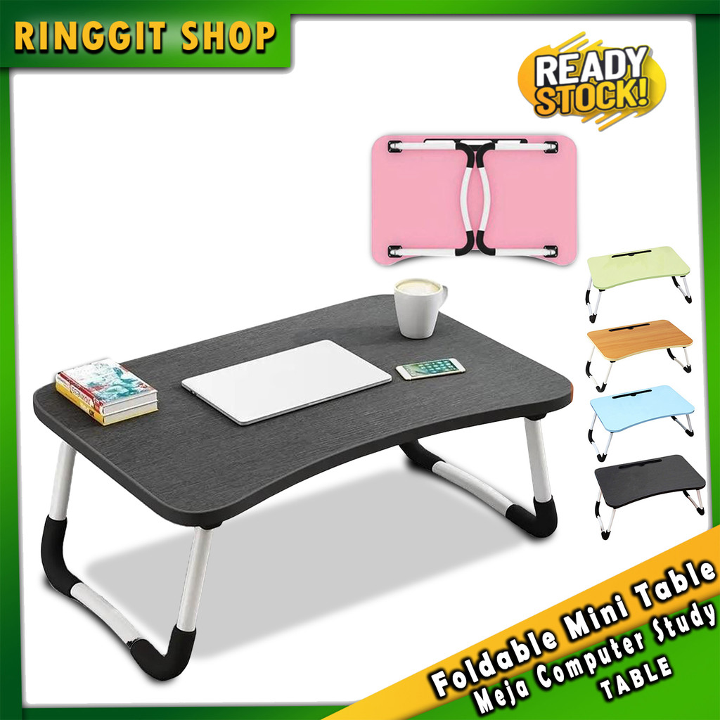 Ringgit Shop Foldable Table Anti-slip Bed Mini Table Laptop Notebook Meja Computer Study Table 折叠电脑桌