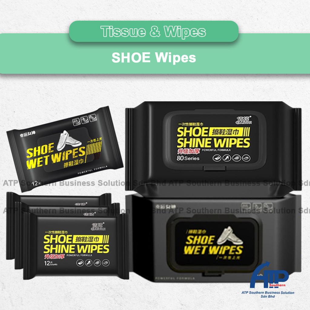 80pcs / 30pcs / 12pcs / Shoe Cleaning Wet Tissue Quick Wipes Sneakers Care Shoes cleaning Solution Portable 便携湿巾