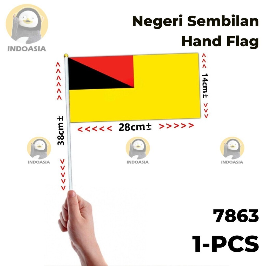 Negeri Sembilan Hand Hold Flag/Negeri Sembilan Hand Flag Nylon Polyester Negeri Sembilan Darul Khusus Flag -F7863