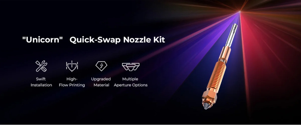 Creality quick swap nozzle kit ender 3 v3 k1c, unicorn nozzle kit spare parts for ender 3 v3 core xz k1c hardened steel
