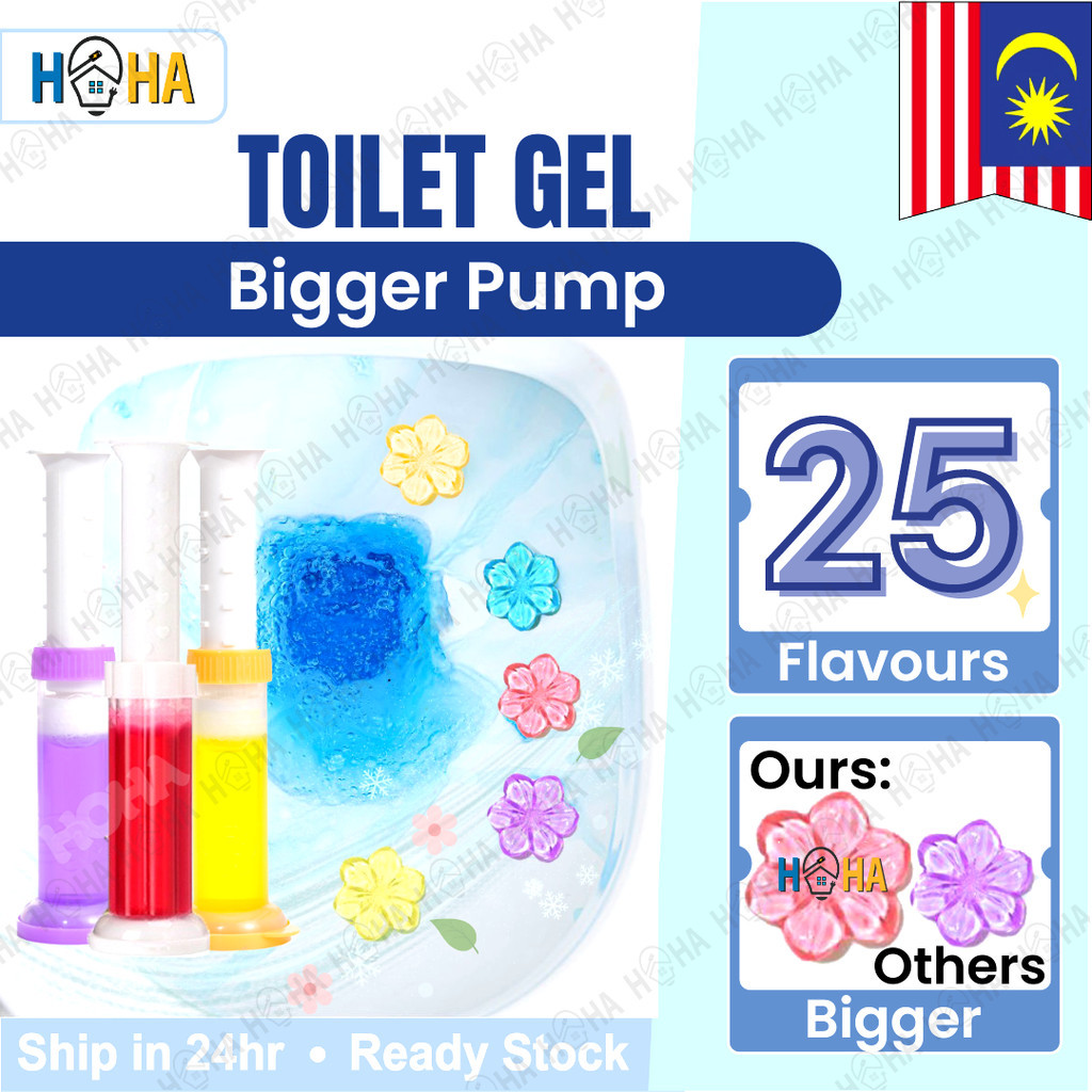 【25 Flavour Big Pump】15 PUMP Hoha Korean Toilet Gel Bathroom Cleaner Fragrance Gel Pewangi Tandas