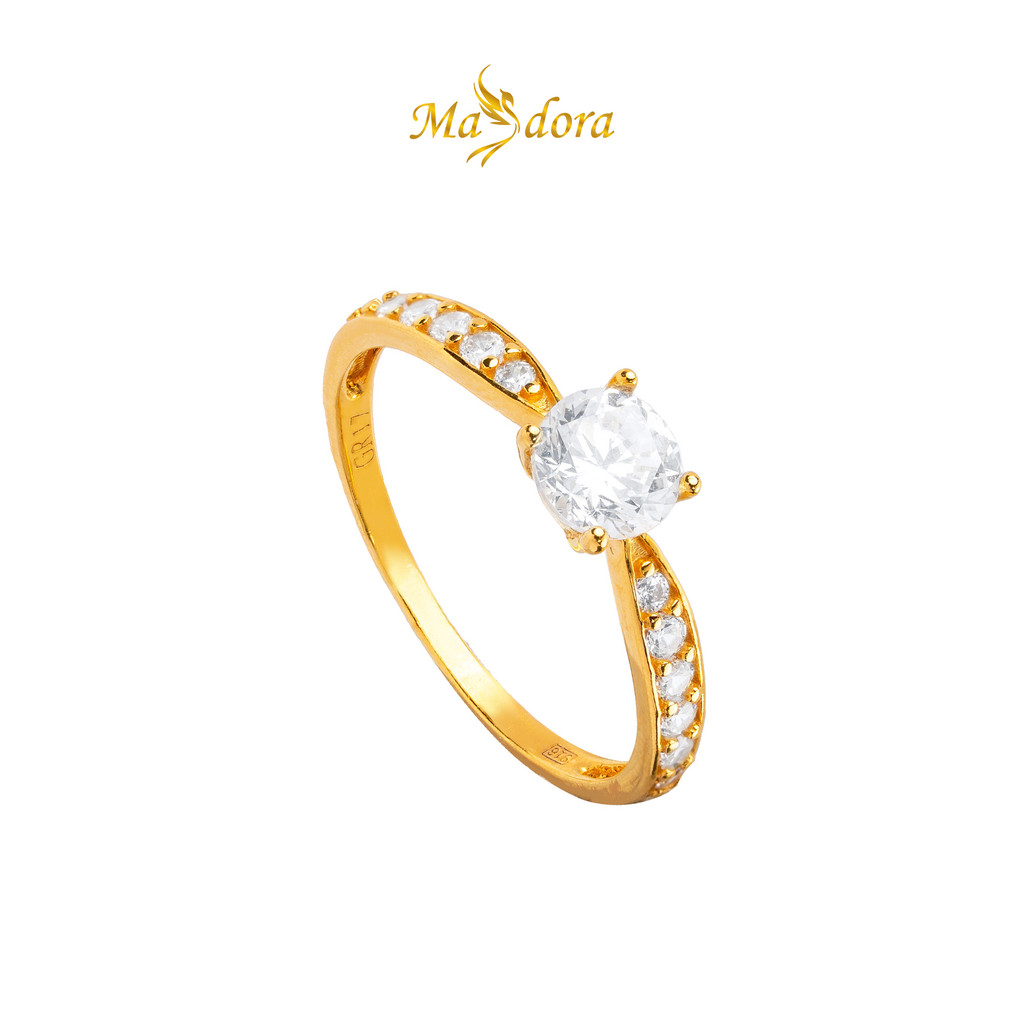 MASDORA 916 Gold Ring Rings Cincin Emas ~ Elegant Solitaire Engagement (EMAS 916/22K)