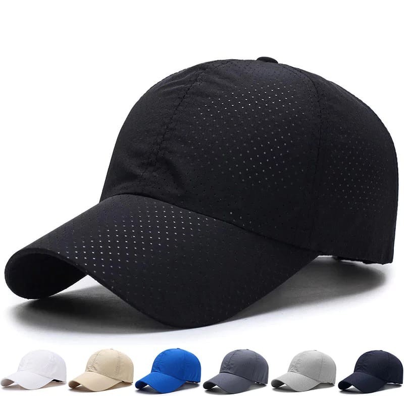 1pc Summer Mesh Baseball Cap Breathable Quick Dry Sports Running Trucker Hat For Men Women