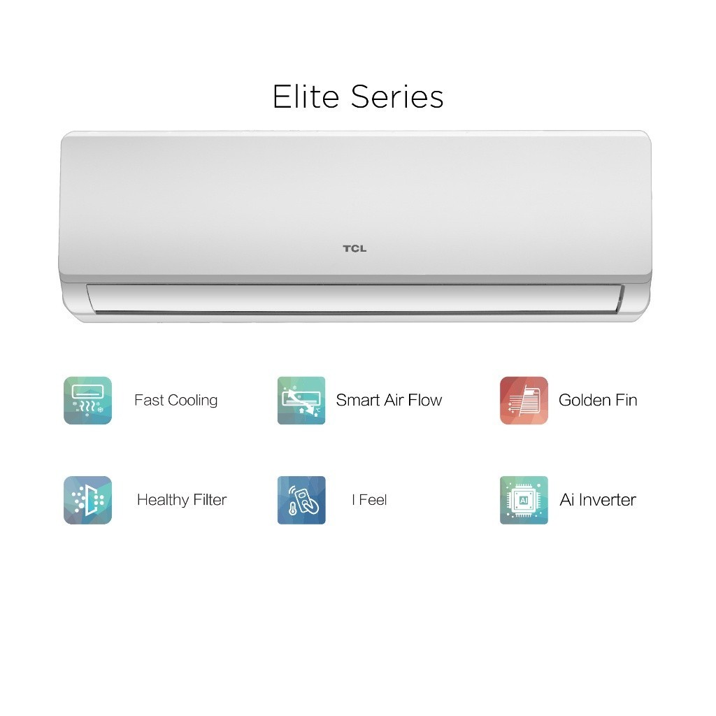 TCL 1.0HP/1.5HP/2.0HP Inverter Air Conditioner R32 Auto Clean Aircond Elite Series 空调/ 冷气机