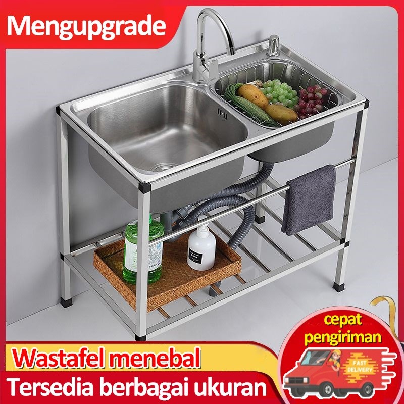 in stock Portable Sink, Portable Dishwashing Sink, Long Dishwashing Sink, Complete Package, Stainless Steel Kitchen Sink