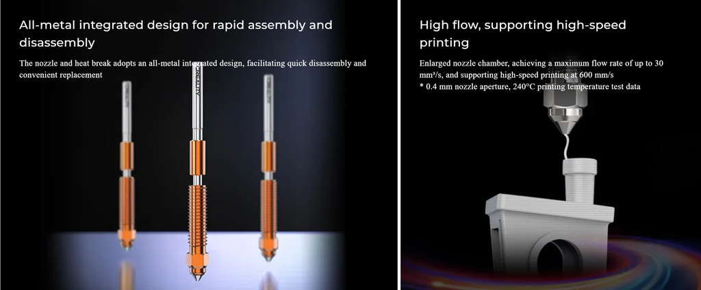 Creality quick swap nozzle kit ender 3 v3 k1c, unicorn nozzle kit spare parts for ender 3 v3 core xz k1c hardened steel
