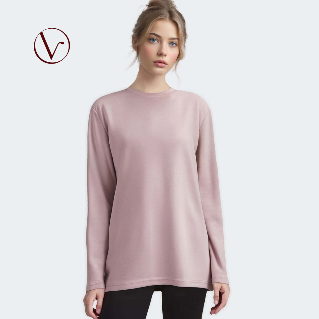 VERMILLION V17034 Ladies Long Sleeve Knit Top S To XXL