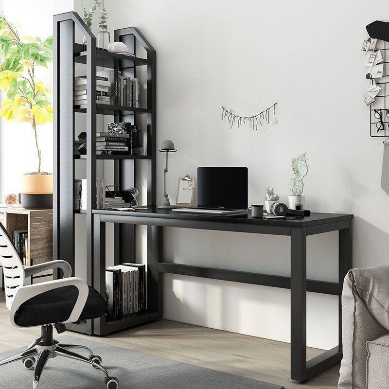 Pol  Modern Table Computer Pol Study Combination Home Office Laptop Desk With Bookshelf  poo