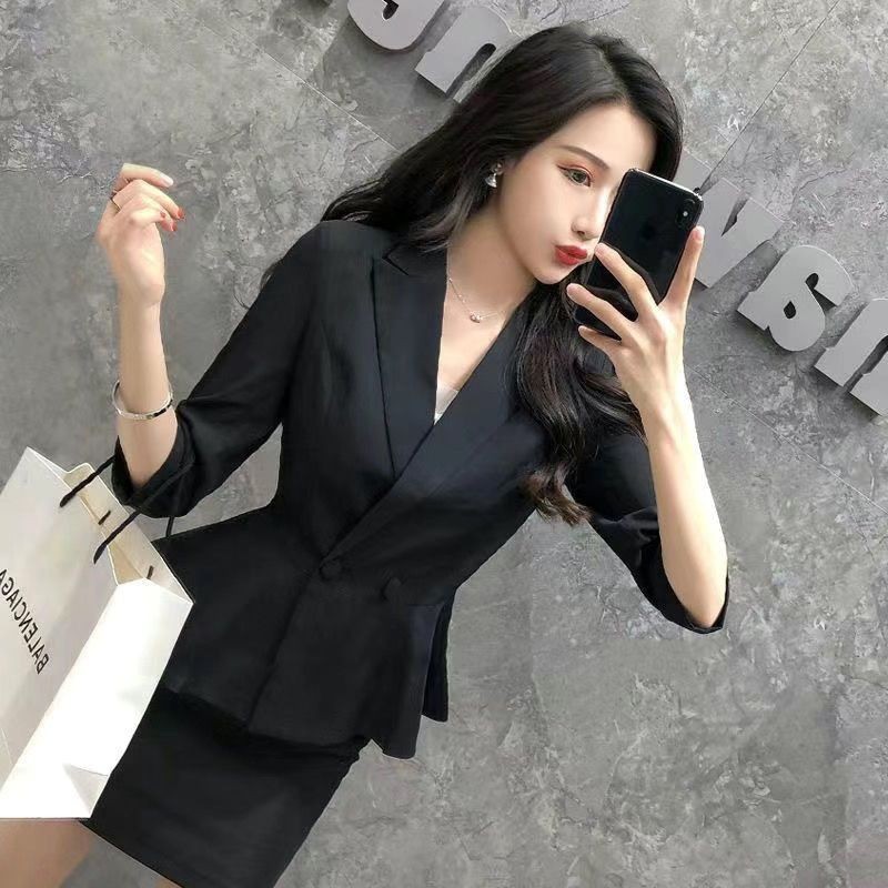 High-end suit suit for women, summer fashion, temperament, goddess style, workplace sales manager, professional attire,