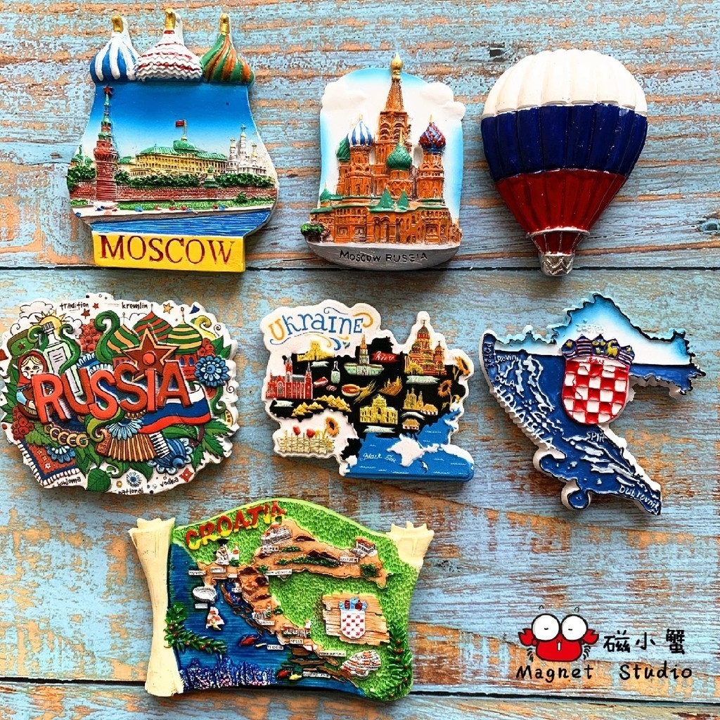 [READY Stock] World Tourist Souvenirs Refrigerator Stickers Magnets South Africa Russia Moscow Crodia Sweden Ukraine