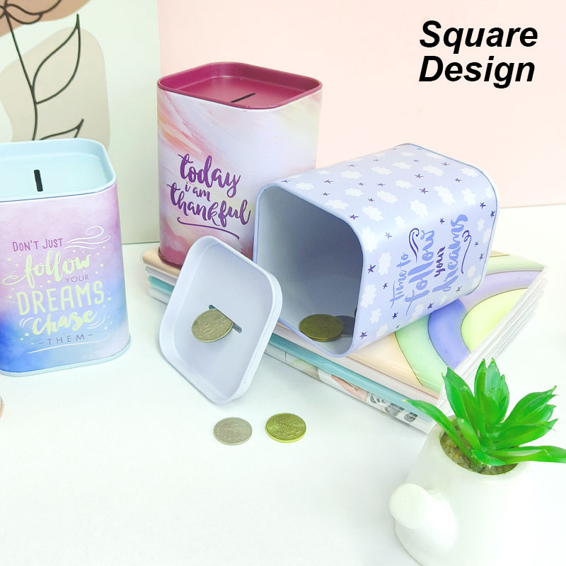 Vc Art Durable Square Coin Bank / Piggy Bank for Secure Savings Perfect ...