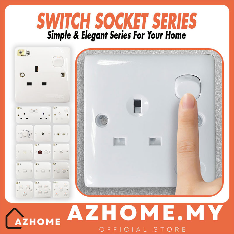 MIND Switch Socket 13A 15A 1G 2G 3G 5G Switches Water Heater Neon Bell Switch Telephone Socket TV Socket Dimmer Control