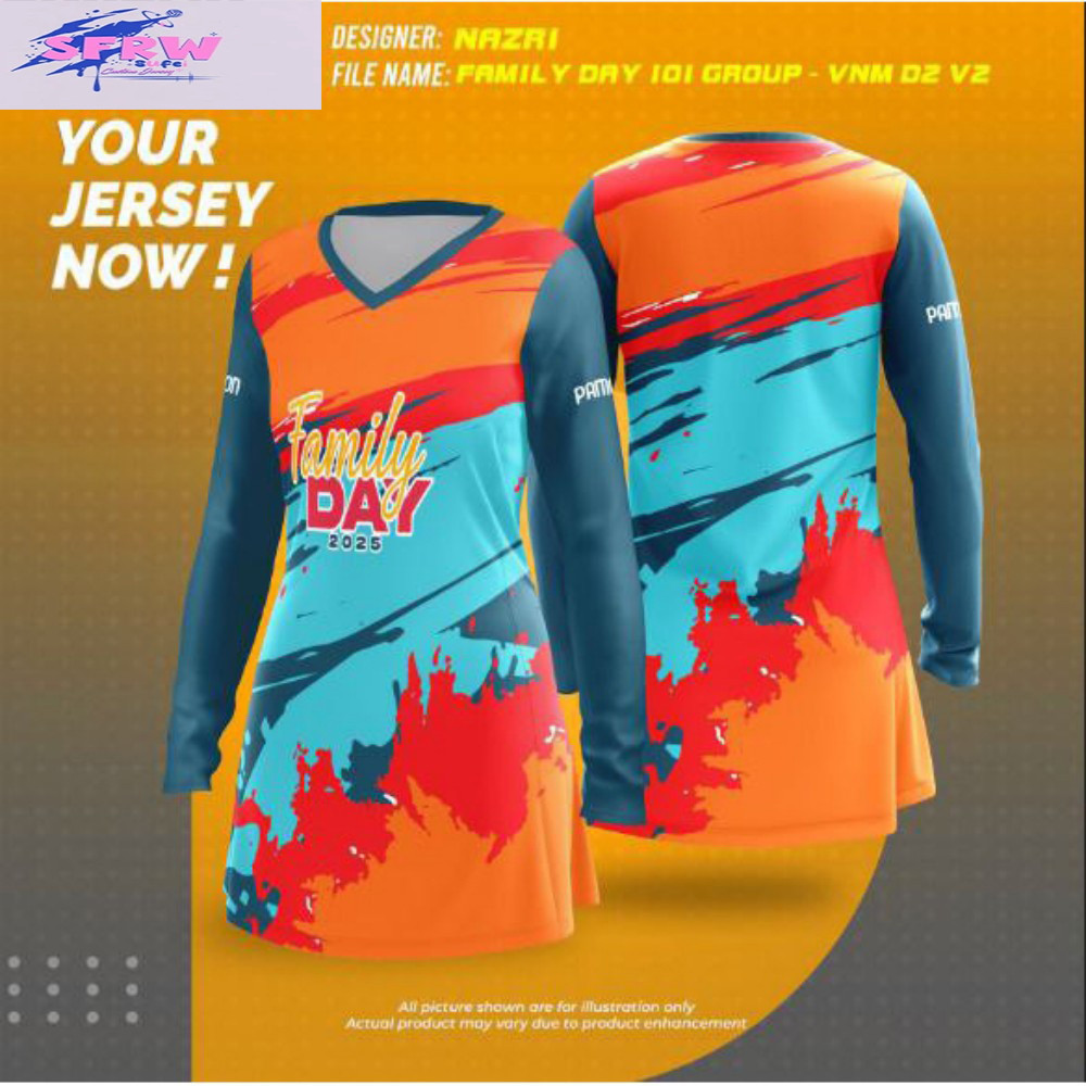 【Free Custom】June New Design Family Set Vacation Family Day Jersey for men and women baju family day high-quality sublimation