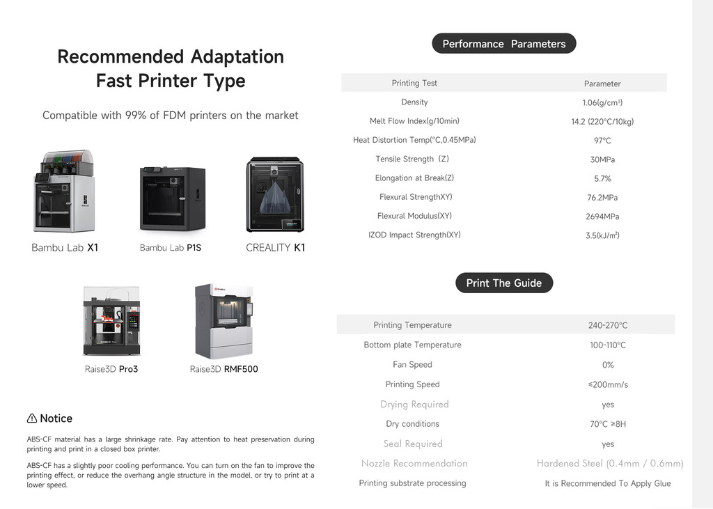 Esun abs cf 1.75mm 1kg, abs carbon fiber filament high strength corrosive resistant high temp filament for fdm printer