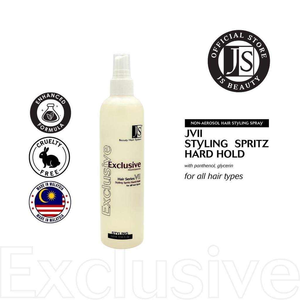 JS Exclusive Classic Styling Styling Spritz Hard Hold (Non-Aerosol Hair Styling Spray) (JVII) - 320ML (JS)