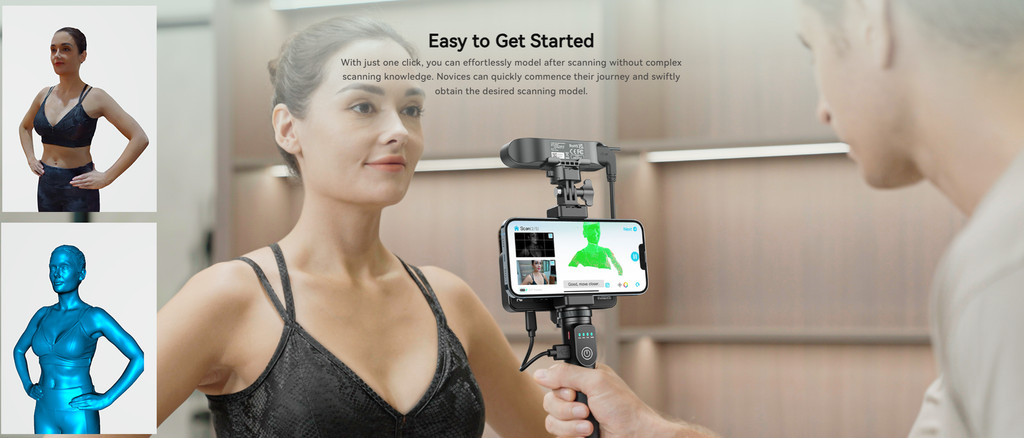 Creality cr scan ferret pro 3d scanner portable handheld 0.1mm high precision 30fps quick scanning 2024