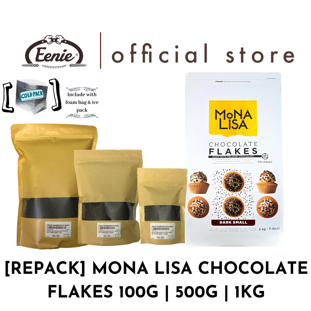 MONA LISA CHOCOLATE FLAKE | DARK SMALL | 100G | 500G | 1KG