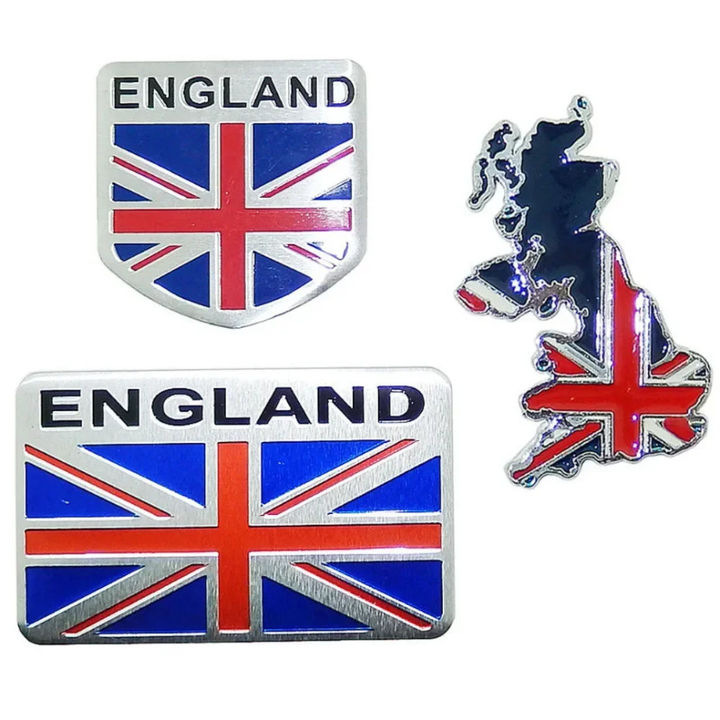 Car Aluminum Alloy British England UK Flag Badge Emblem Decal Sticker Fit For BMW X1 X3 X5 M5 i8 3 5 7 Series For Mini C