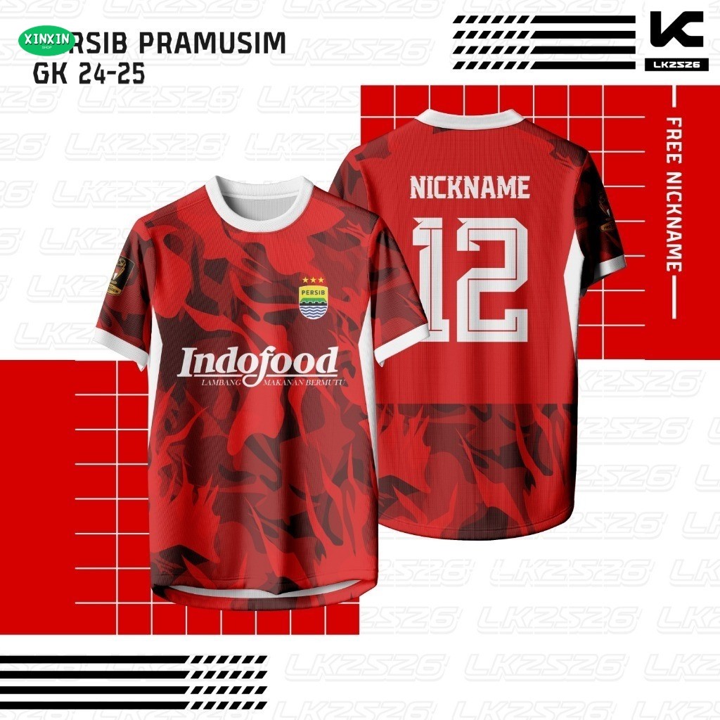 XINXIN 【Free Custom Name & Number】Jersey Ball Home Awards Chairman Pre Season 24/25 All in Print Jersey Retro 3D Short Sleeve Thailand Viral Jersey Tiktok T-shirt