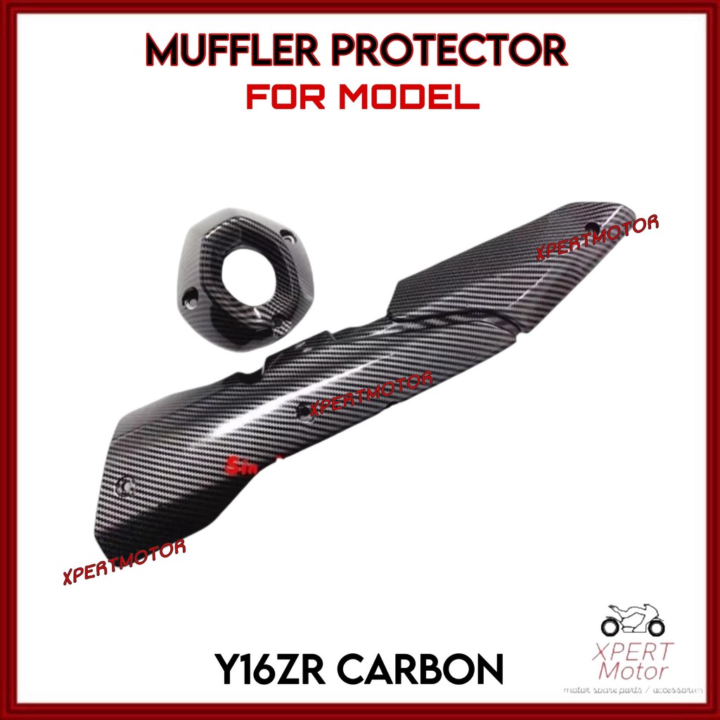 YAMAHA Y16ZR Y16 MUFFLER PROTECTOR EXHAUST COVER CARBON FIBER PNP SETS