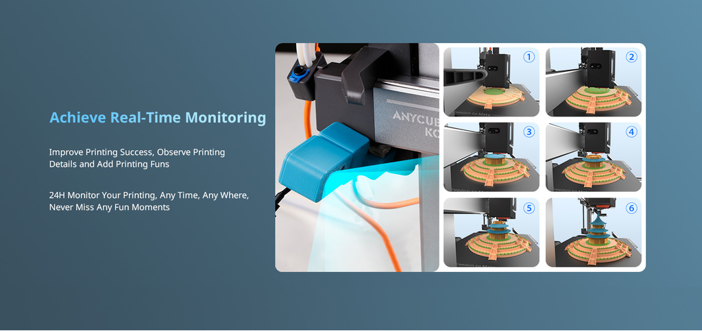 Anycubic kobra 3 camera, live view camera for kobra 2 series kobra 3 supervision real time monitoring camera for kobra 3