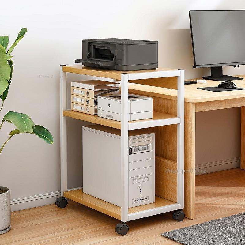 Ceig Printer  QLW SSNXL Q4 WDXZF To or Q4 Office Desk Edge Multi-Layer Storage Bookshelf With Wheels Movable Computer H