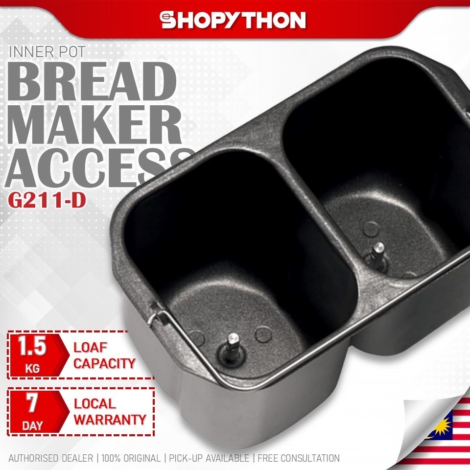 Bread Maker Inner Dual Pot G211-D (2 x 750g) Accessory Spare Part Replacement Non-Stick Baking Pan TRIO PERYSMITH MMX