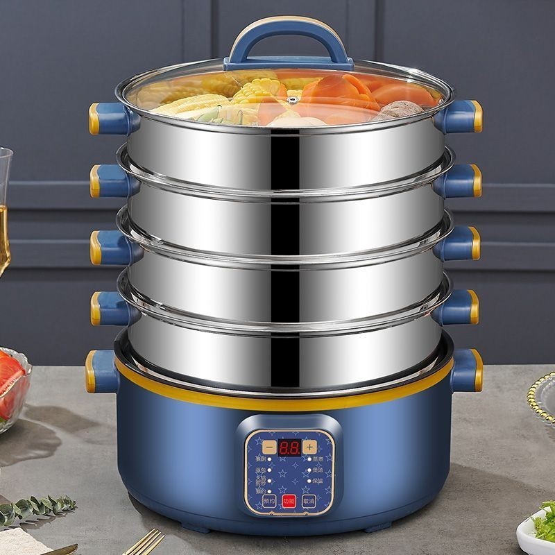 Electric Steamer Household Multi-function Electric Hot Pot Three-layer Large-capacity Automatic Power-off Electric Steam