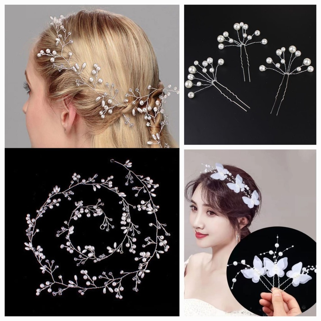 Pearl Bridal Headband Wedding Hair Vine Charming Crystal Bride Wedding Headband Rhinestone Pearl Hairband Hair Jewelry