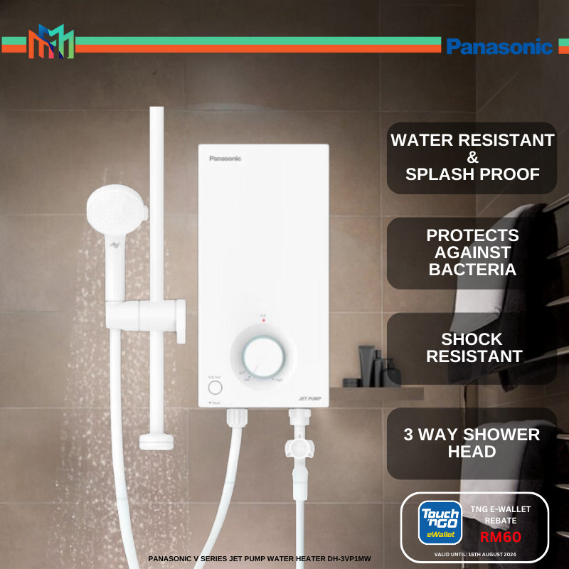 Panasonic DH-3RL1MW / DH-3RP1MK Standard Series Home Shower Water Heater DH-3VP1MW / DH-3VS1MW V Series Water Heater