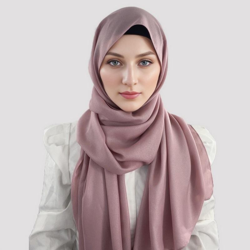 Ladies' headwear//// Saudi Arabian Turban Women's Solid Color Diamond Chiffon Middle Eastern Fashion Turban Scarf Malay