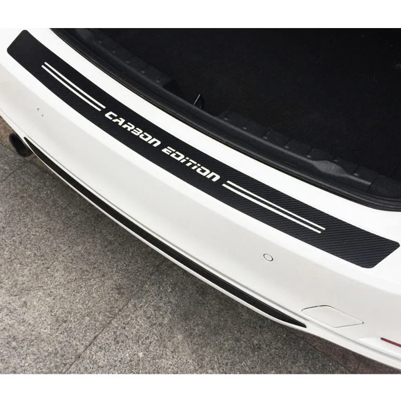 Carbon Fiber Color Car Trunk Bumper Rear Guard Plate Sticker For BMW 1 2 3 4 5 6 7 Series X1 X3 X4 X5 X6 X7 M3 M4 M5 Z4
