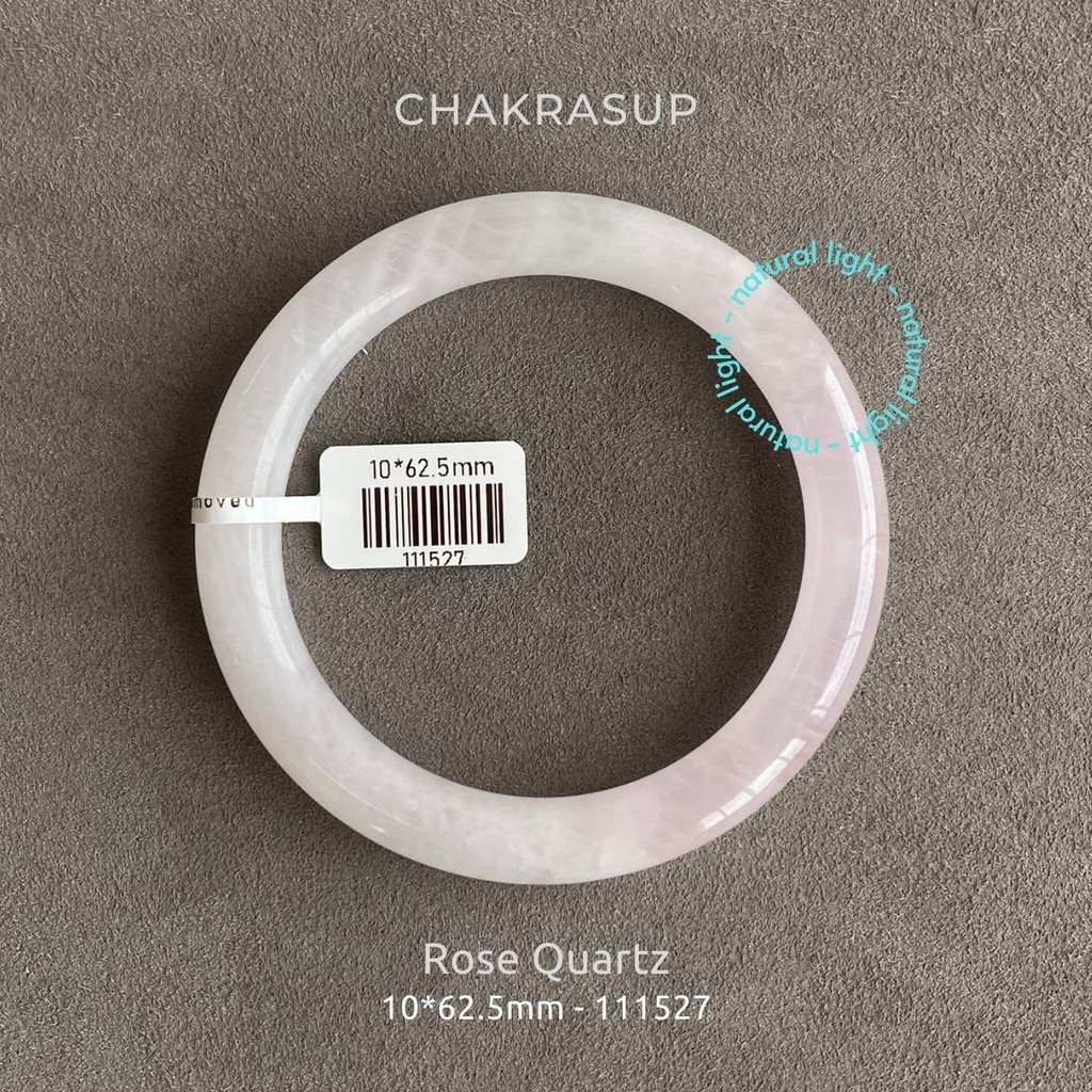 【ACTUAL UNIT】Natural Rose Quartz Bangle w/Cert (天然粉水晶手镯+证书)