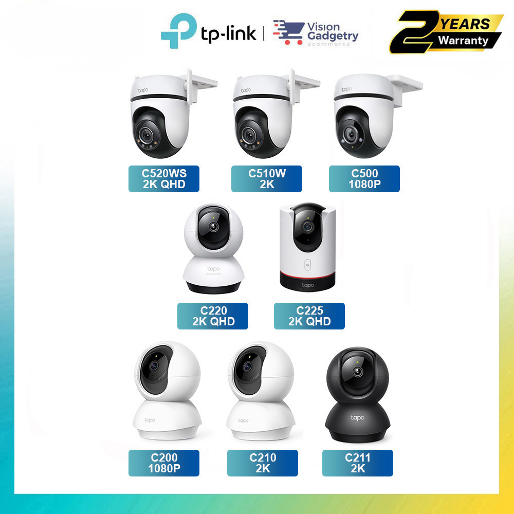 TP-Link Tapo Wi-Fi Home Security Camera C200/C210/C211/C220/C225/C500/C510W/C520WS/TC70/TC71/TC40/TC72