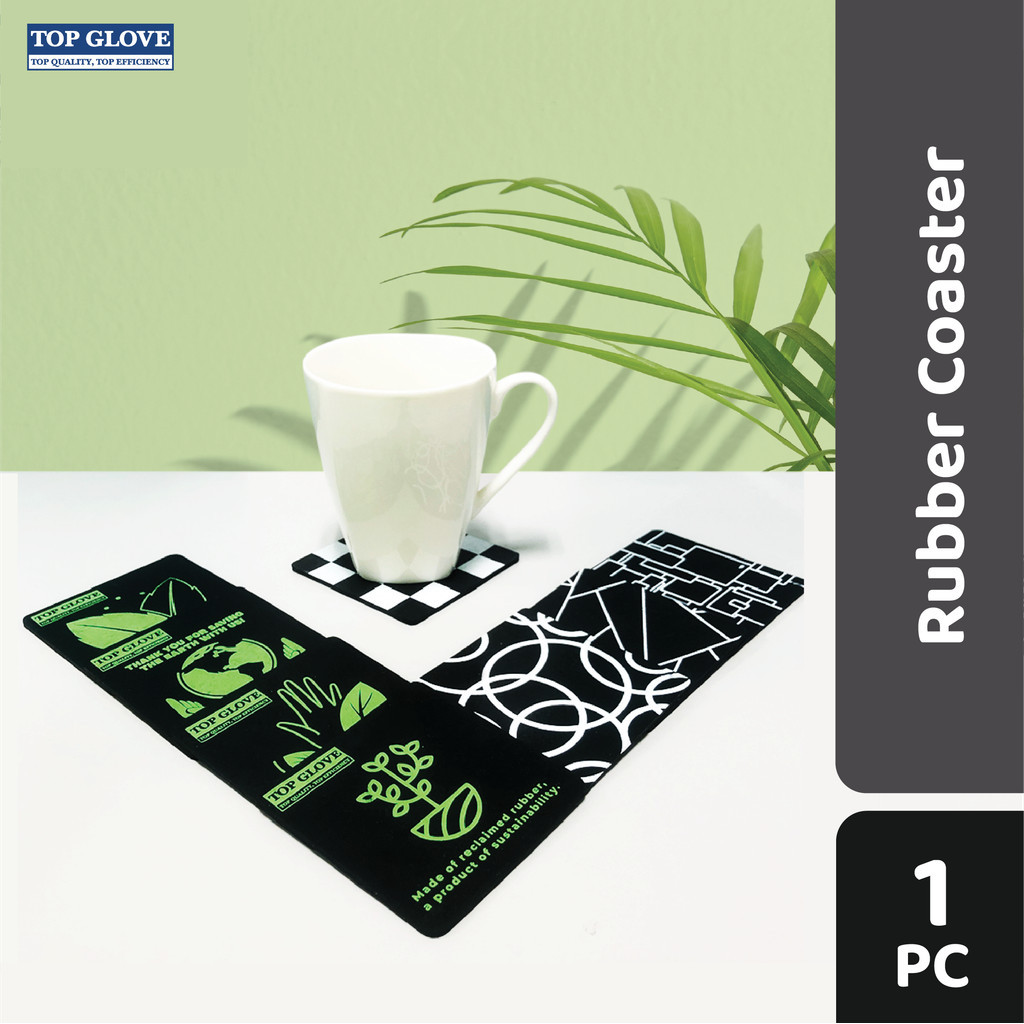 Top Glove Top Eco Rubber Eco Friendly Waterproof Rubber Coaster 环保防水杯垫 Alas Cawan Getah