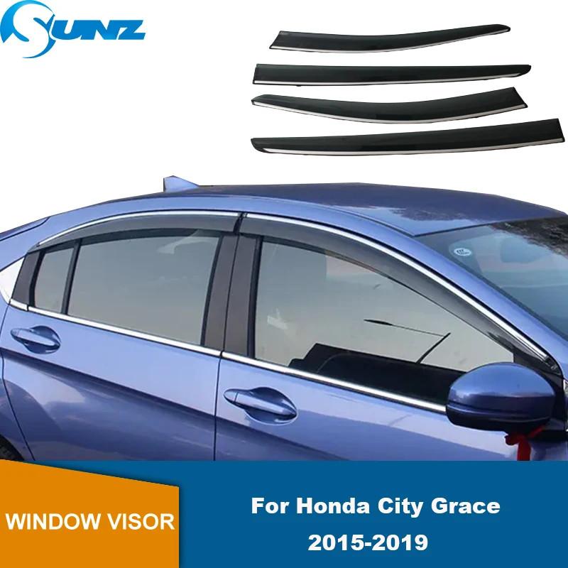 Weathershield For Honda City Grace MK6 GM6 Sedan 2015 2016 2017 2018 2019 Car Side Window Visor Sun Rain Deflector Guard