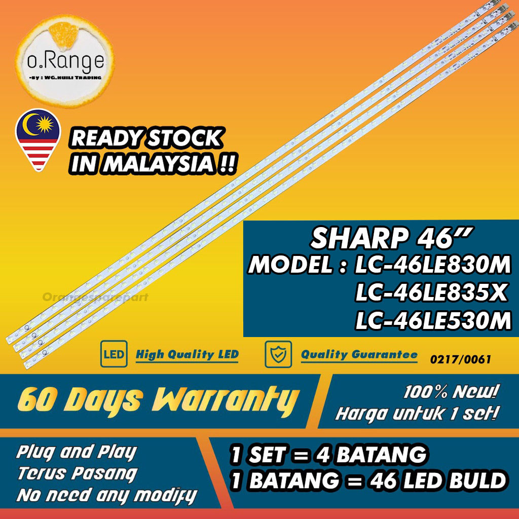LC-46LE830M / LC-46LE835X / LC-46LE530M SHARP 46" LED TV BACKLIGHT(LAMPU TV) LC-46LE830 LC46LE530 LC46LE830 LC40LE835