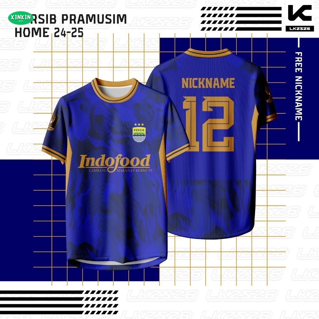 XINXIN 【Free Custom Name & Number】Jersey Ball Home Awards Chairman Pre Season 24/25 All in Print Jersey Retro 3D Short Sleeve Thailand Viral Jersey Tiktok T-shirt